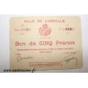 County 54 - LUNEVILLE - VOUCHER OF 5 FRANCS 1914 - 10.08