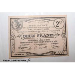 County 54 - CIREY - BLAMONT - XURES - 2 FRANCS 1916