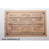 County 55 - MONTMEDY - VOUCHER OF 25 CENTIMES 1916 - 05.07