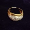 YELLOW GOLD RING - 18 CARATS - 40 x 0.02 CARAT SPARKLES