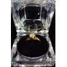 YELLOW GOLD RING - 18 CARATS - 7 x 0.02 CARAT SPARKLES