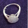 BAGUE EN OR BLANC 18 CARATS - PAVAGE DE BRILLANTS