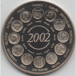 FRANCE - MEDAL - THE BIRTH OF THE EURO FIDUCIARY - 2002  - ESSAY