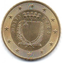 MALTA - KM 130 - 50 EURO CENT 2008 - COAT OF ARMS