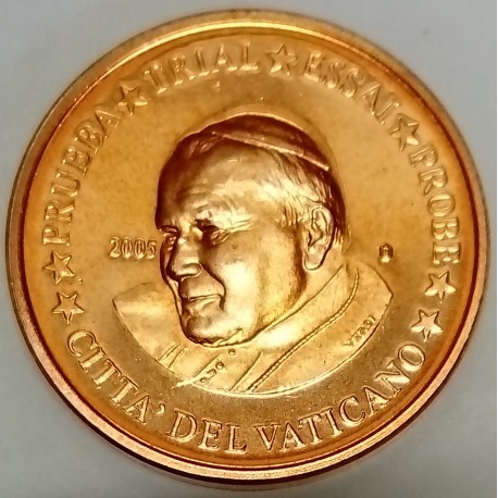 VATICAN - 1 EURO CENT 2005 - JOHN PAUL II - PROTOTYPE