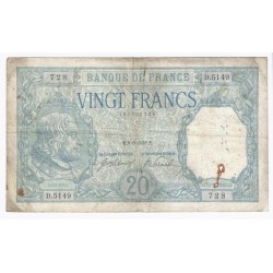 FRANCE - PICK 74 - 20 FRANCS 1918 - 09.08 - TYPE BAYARD