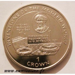 ISLE OF MAN -  KM 558 - 1 CROWN 1996 - MICHAEL FARADAY