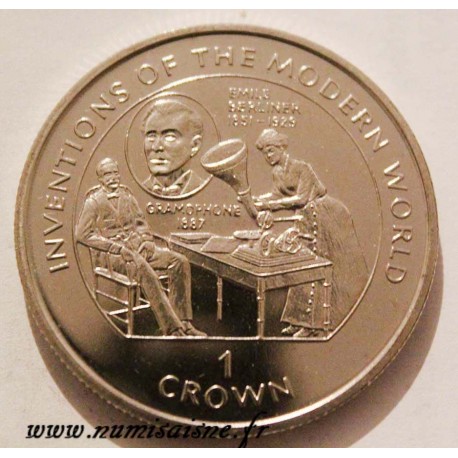 ISLE OF MAN -  KM 559 - 1 CROWN 1996 - EMILE BERLINER