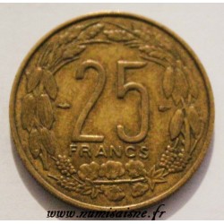 FRENCH EQUATORIAL AFRICA - KM 12 - 25 FRANCS 1958 - CAMEROON - Antelopes