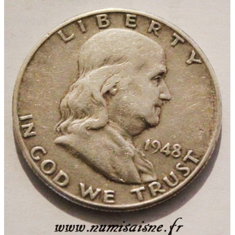 UNITED STATES - KM 199 - 1/2 DOLLAR 1948 D - Denver - BENJAMIN FRANKLIN
