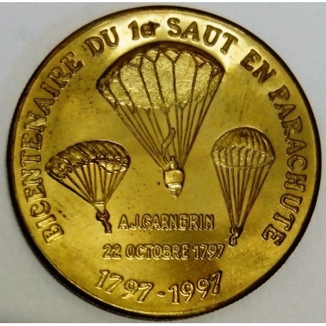 FRANCE - 67 - BAS-RHIN - STRASBOURG - EURO DES VILLES - 1.50 EURO 1997 - 200 YEARS OF THE FIRST PARACHUTE JUMP