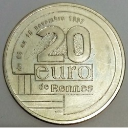 FRANCE - 35- ILE-ET-VILAINE - RENNES - EUROS OF CITIES - 20 EURO 1997 - THE PARLIAMENT OF BRITTANY