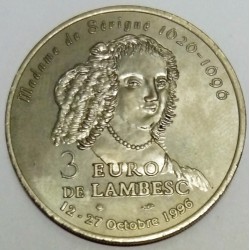 13 - BOUCHES-DU-RHÔNE - LAMBESC - EURO DES VILLES - 3 EURO 1996 - MADAME DE SERIGUE