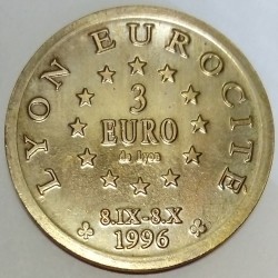 FRANKREICH - 69 - RHÔNE - LYON - EURO VON STADT - 3 EURO 1996 - 100 JAHRE FOURVIERE