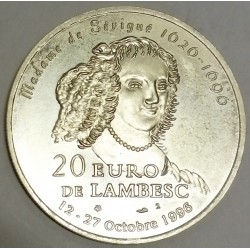 13 - BOUCHES-DU-RHÔNE - LAMBESC - EURO DES VILLES - 20 EURO 1996 - HÔTEL JANET - MADAME DE SERIGUE