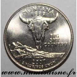 UNITED STATES - KM 396 - 1/4 DOLLAR 2007 D - Denver - MONTANA