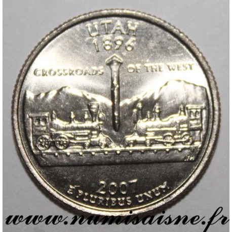 UNITED STATES - KM 400 - 1/4 DOLLAR 2007 D - Denver - UTAH