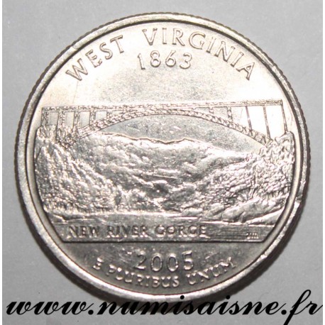 UNITED STATES - KM 374 - 1/4 DOLLAR 2001 P - Philadelphia - WEST VIRGINIA