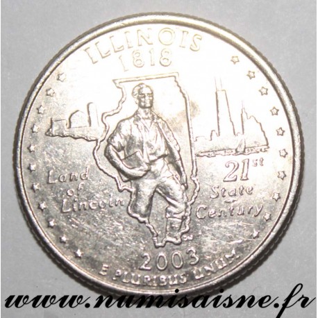 ETATS UNIS - KM 343 - 1/4 DOLLAR 2003 D - Denver - ILLINOIS