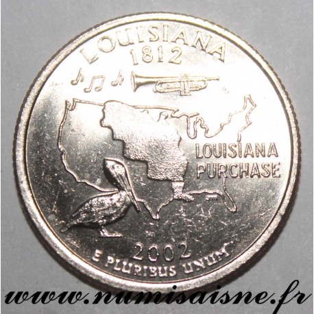 UNITED STATES - KM 333 - 1/4 DOLLAR 2002 D - Denver - LOUISIANA