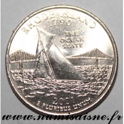 ETATS UNIS - KM 320 - 1/4 DOLLAR 2001 D - Denver - RHODE ISLAND