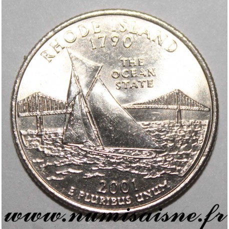 UNITED STATES - KM 320 - 1/4 DOLLAR 2001 D - Denver - RHODE ISLAND