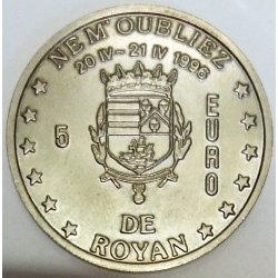 FRANCE - 17 - CHARENTE-MARITIME - ROYAN - EURO OF CITY - 5 EURO 1996