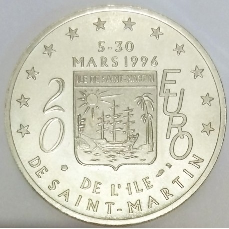 FRANCE - 97 - GUADELOUPE - SAINT-MARTIN - EURO OF CITY - 20 EURO 1996 - PELICAN