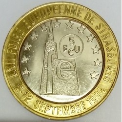 FRANCE - 67 - BAS-RHIN - STRASBOURG - ECU DES VILLES - 5 ECUS 1994 - 62ND EUROPEAN FAIR