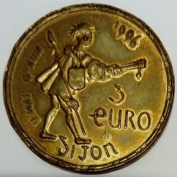 FRANCE - 21 - CÔTE D'OR - DIJON - EUROS OF CITIES - 3 EURO 1996 - 600 YEARS OF THE BIRTH OF PHILIPPE LE BON