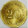 FRANCE - 21 - CÔTE D'OR - DIJON - 20 (CENTIMES) - CASINO TOKEN - CERCLE VAUBAN