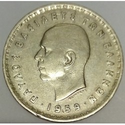 GRÈCE - KM 84 - 10 DRACHMAI 1959 - PAUL 1ER