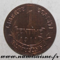 FRANKREICH - KM 840 - 1 CENTIME 1911 - TYP DUPUIS