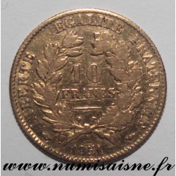 FRANCE - KM 830 - 10 FRANCS 1851 A - Paris - TYPE CÉRÈS - GOLD