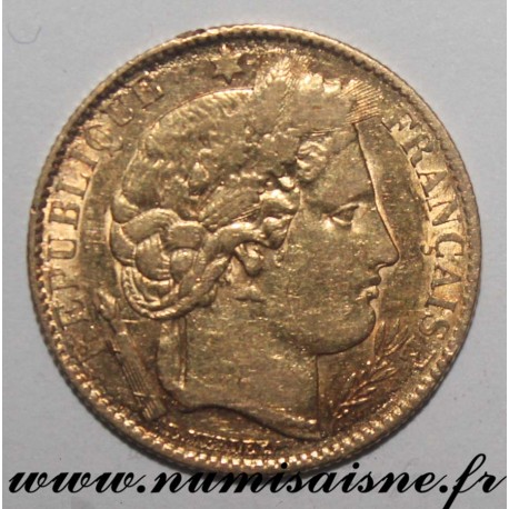 FRANCE - KM 830 - 10 FRANCS 1851 A - Paris - TYPE CÉRÈS - GOLD