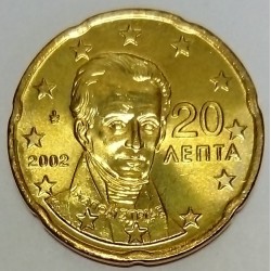 GRECE - KM 185 - 20 CENT 2002 - CAPODISTRIAS