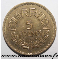 GADOURY 761a - 5 FRANCS 1946 - TYPE LAVRILLIER - BRONZE ALUMINIUM - KM 888