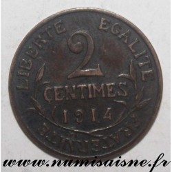 GADOURY 107 - 2 CENTIMES 1914 - TYPE DUPUIS - KM 841