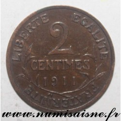 GADOURY 107 - 2 CENTIMES 1911 - TYPE DUPUIS - KM 841