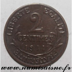 FRANCE - KM 841 - 2 CENTIMES 1911 - TYPE DUPUIS