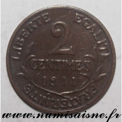 FRANKREICH - KM 841 - 2 CENTIMES 1911 - TYP DUPUIS