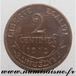 GADOURY 107 - 2 CENTIMES 1912 - TYPE DUPUIS - KM 841