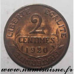 GADOURY 107 - 2 CENTIMES 1920 - TYPE DUPUIS - KM 841
