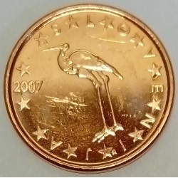 SLOVENIA - KM 68 - 1 EURO CENT 2007 - STORK