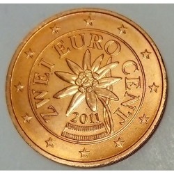 AUSTRIA - KM 3083 - 2 EURO CENT 2011 - EDELWEISS