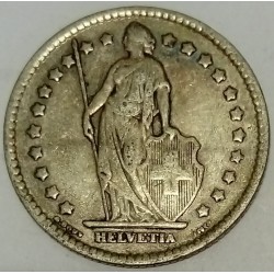 SWITZERLAND - KM 24 - 1 FRANC 1921 B - HELVETIA STANDING