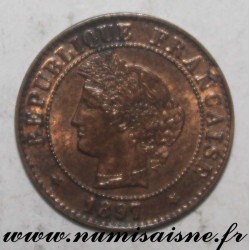 FRANKREICH - KM 826 - 1 CENTIME 1897 A - Paris - TYP CÉRÈS