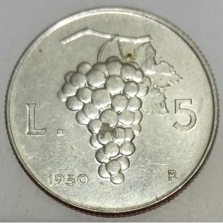 ITALY - KM 89 - 5 LIRE 1950 - GRAPE