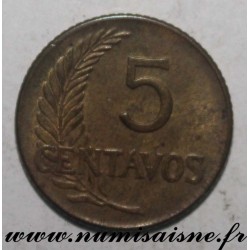 PERU - KM 223 - 5 CENTAVOS 1957