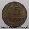 PERU - KM 223 - 5 CENTAVOS 1957